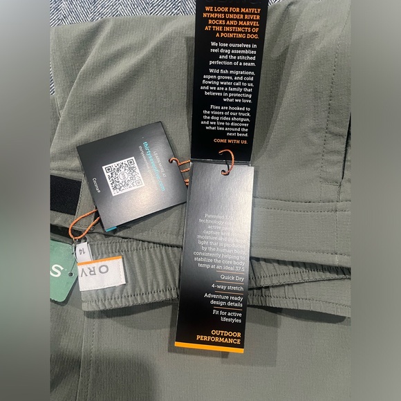 Orvis Wonder Ripstop Trail Zip-Off Pants | size 14 | color sagebrush - Picture 9 of 11